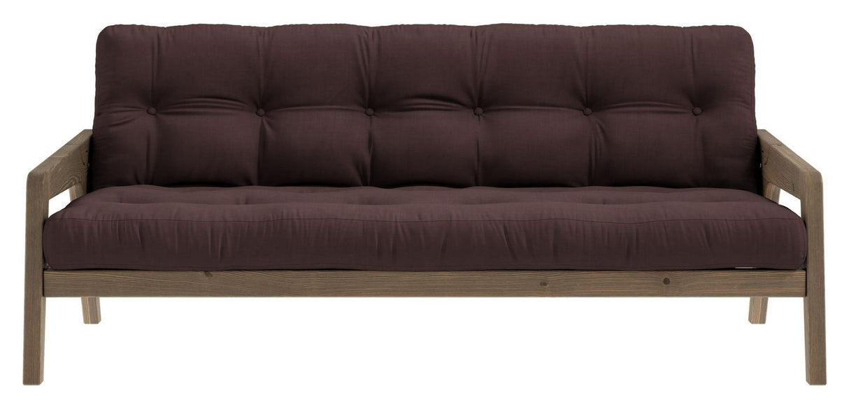 Grab Sovesofa, Brun lakeret fyrretræ, Brown - Unoliving.com