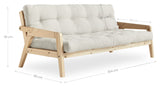 Grab Sovesofa, Fyrretræ/Brun - Unoliving.com