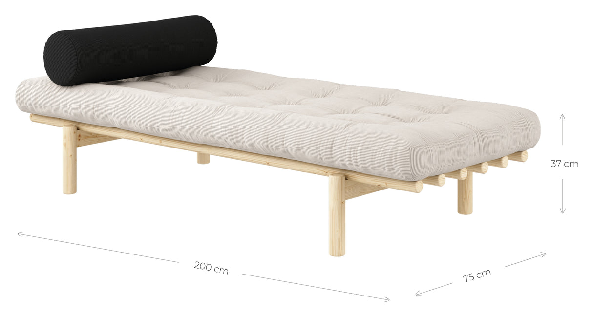 Next Daybed, Fyrretræ/Pale Blue fløjl - Unoliving.com