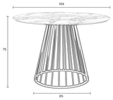 homii Floris Spisebord Hvid, Ø104 - Unoliving.com