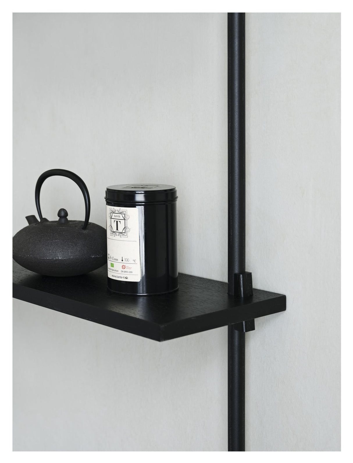 Wall Shelving, 1 fag, 3 hylder, H:65, Sort/sort - Unoliving.com