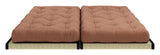 Chico Futon Sofa m. Tatami måtter, Ler brun - Unoliving.com