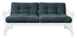 Step Sovesofa, Petroleum Blue/Hvid - Unoliving.com