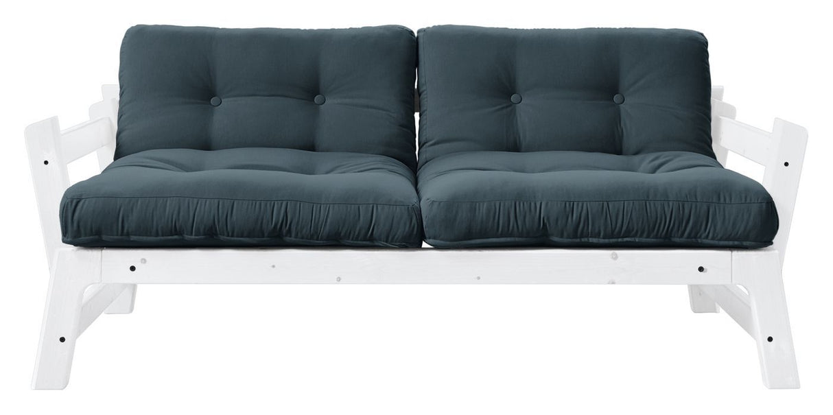 Step Sovesofa, Petroleum Blue/Hvid - Unoliving.com