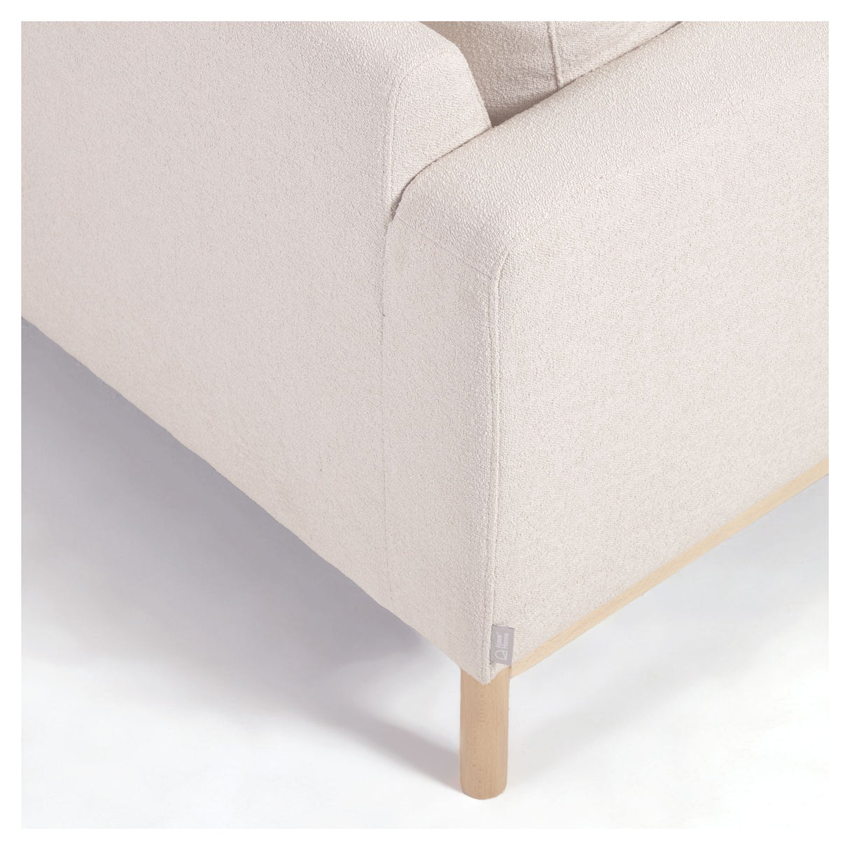 Mihaela 3-pers. Sofa m. venstrevendt chaiselong, Hvid fleece - Unoliving.com