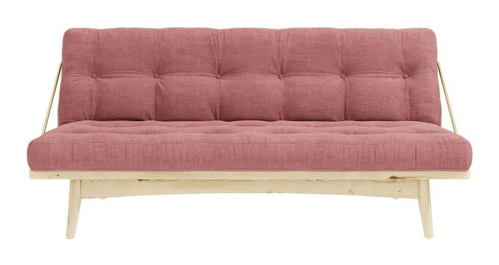 Folk Sovesofa, Fyrretræ, Sorbet Pink fløjl - Unoliving.com