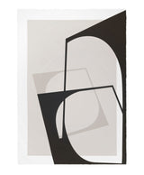 Frame Abstraction Art Print 100x70, Beige/Hvid/Sort