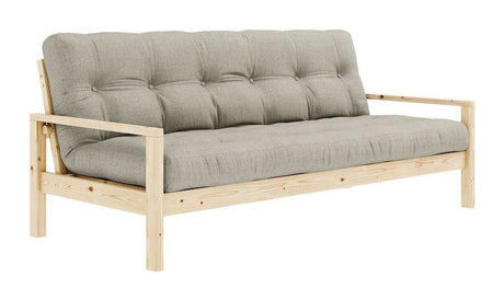 Knob Sovesofa, Lakeret fyrretræ, Linen - Unoliving.com