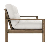 Knob Sovesofa, Brun lakeret fyrretræ, Offwhite - Unoliving.com