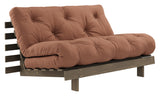 Roots 140 Sovesofa, Brun lakeret fyrretræ, Clay Brown - Unoliving.com