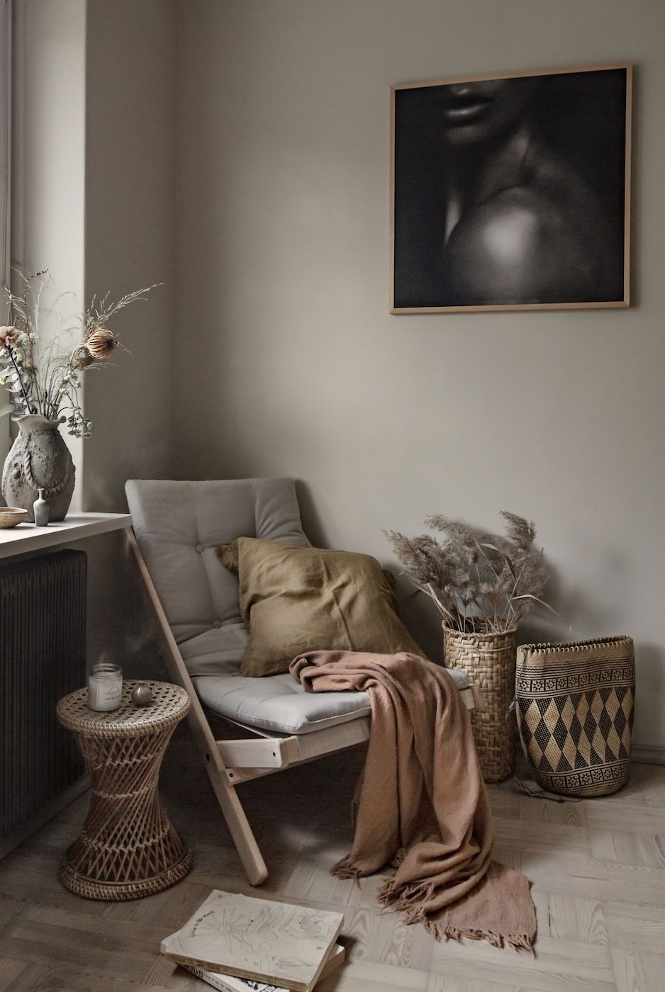 Boogie Loungestol, Linen/Natur - Unoliving.com