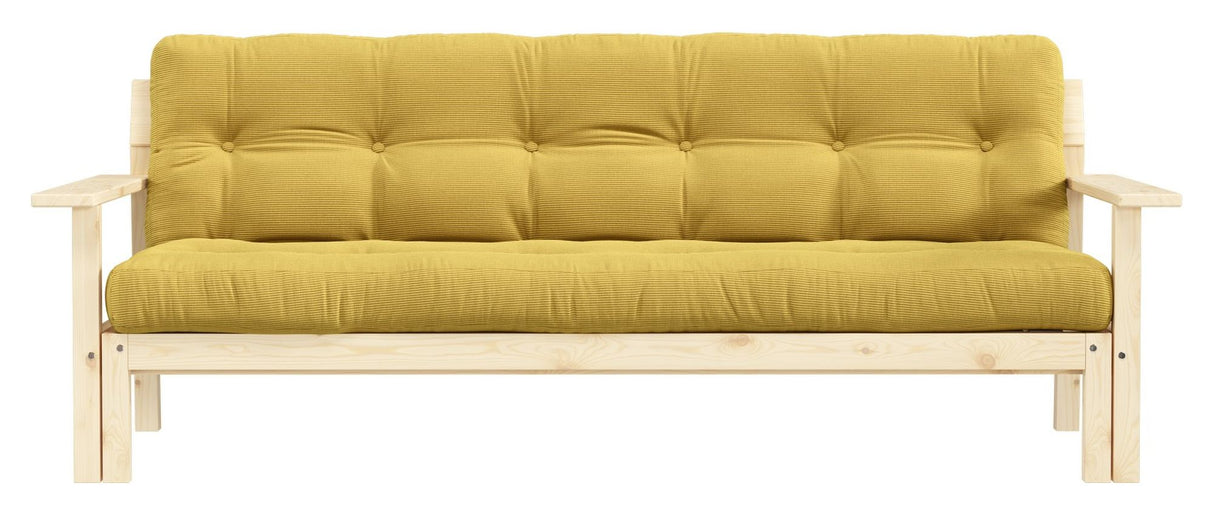 Unwind Sovesofa 190x100, Gul fløjl - Unoliving.com