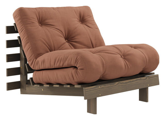 Roots 90 Sovesofa, Brun lakeret fyrretræ, Clay Brown - Unoliving.com