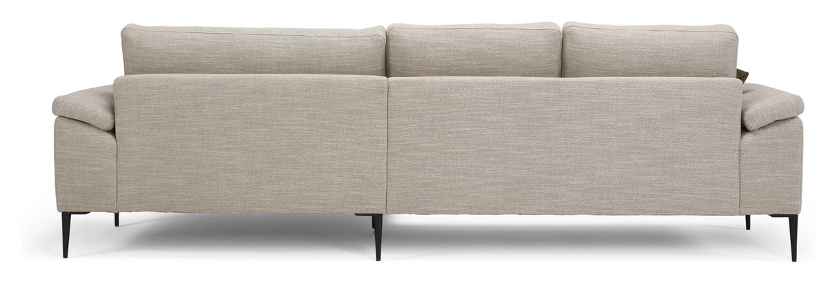 Nabbe 3-pers. Sofa m. chaiselong, højre, Sand stof - Unoliving.com