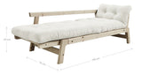 Step Sovesofa, 200, Fyrretræ/Offwhite - Unoliving.com