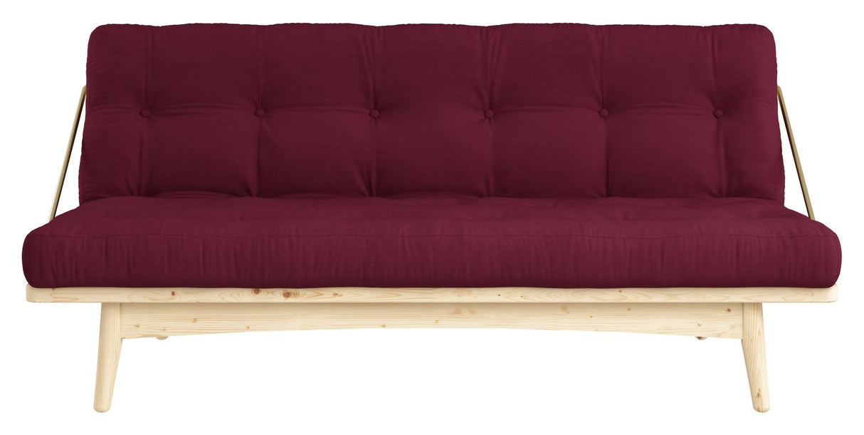 Folk Sovesofa, Fyrretræ/Bordeaux - Unoliving.com