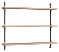 Wall Shelving, 1 fag, 3 hylder, H:65, Eg/Grå