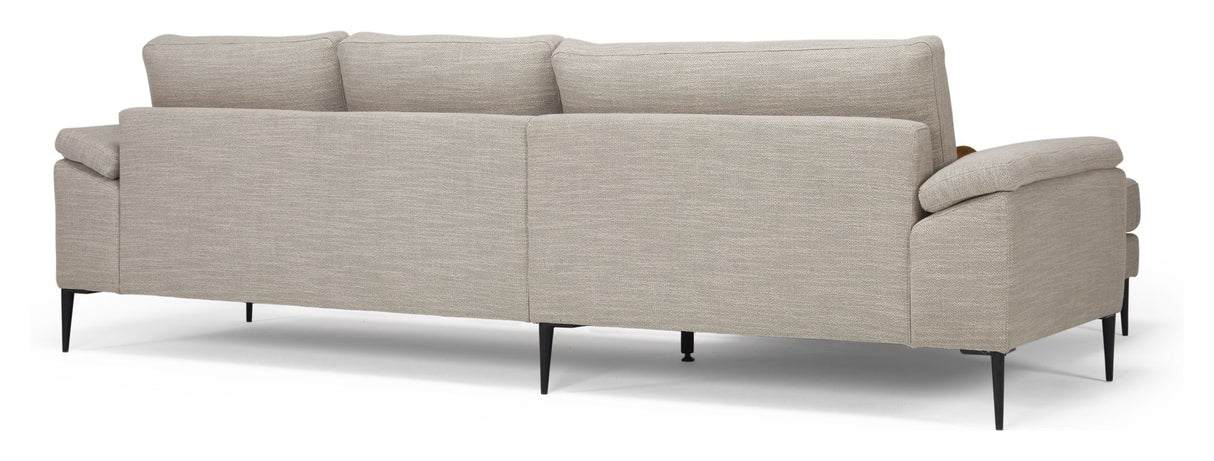 Nabbe 3-pers. Sofa m. chaiselong, venstre Sand stof - Unoliving.com