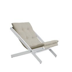 Boogie Loungestol, Linen/Hvid - Unoliving.com