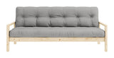 Knob Sovesofa, Lakeret fyrretræ, Grey - Unoliving.com