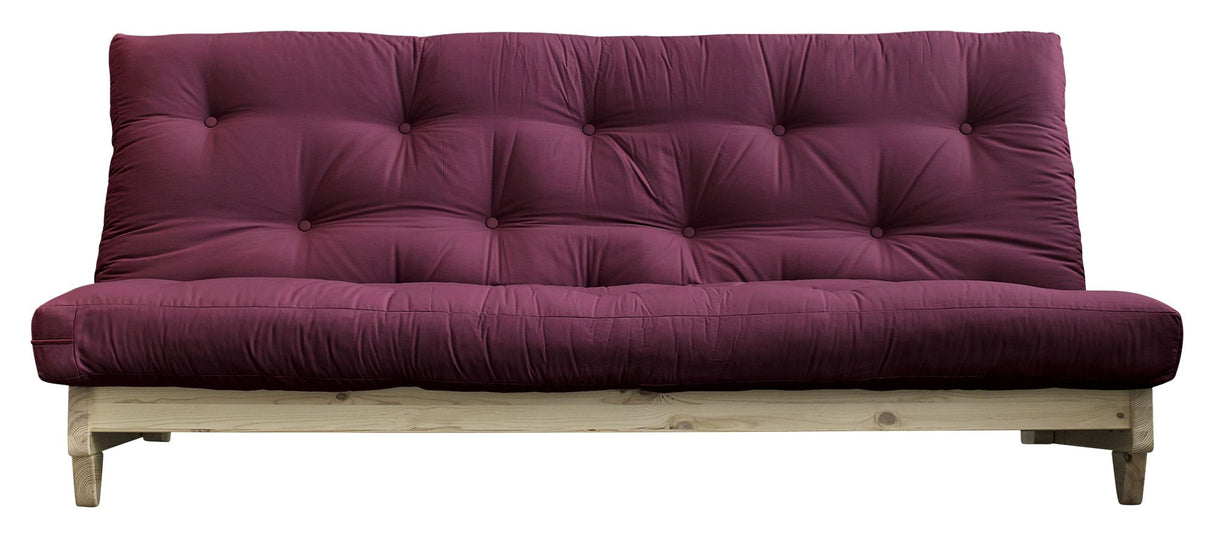 Fresh Sovesofa, Bordeaux/Natural - Unoliving.com