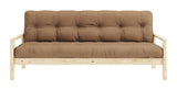 Knob Sovesofa, Lakeret fyrretræ, Mocca - Unoliving.com