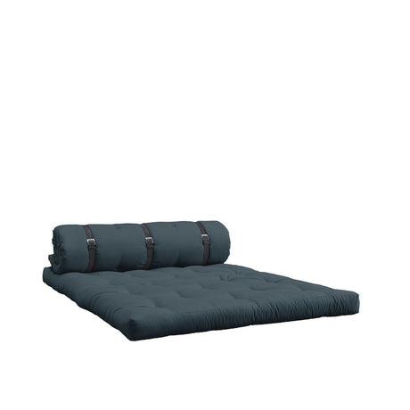 Buckle-Up Futon Sofa, Petroleum Blue - Unoliving.com