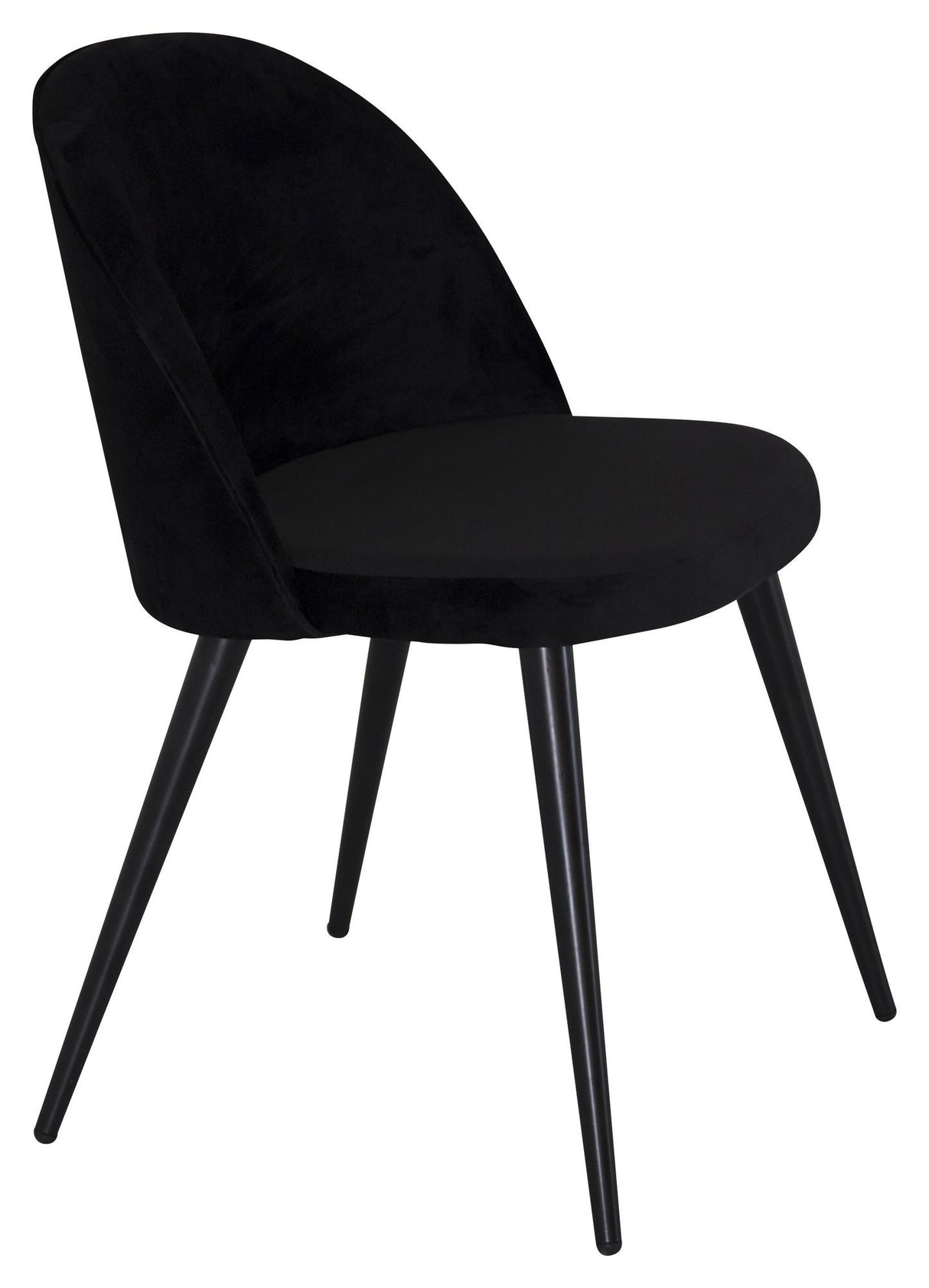 Velvet Spisebordsstol, Sort Velour - Unoliving.com