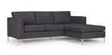 Shea 2-pers. Sofa Grå, m. højrevendt chaiselong - Unoliving.com