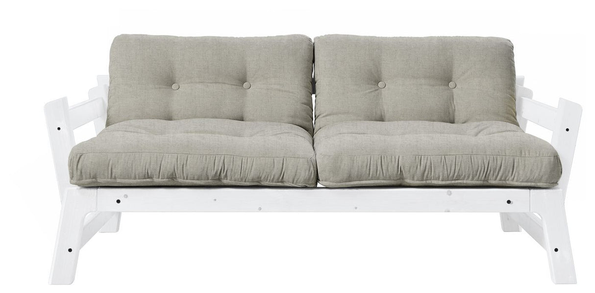 Step Sovesofa, Linen/Hvid - Unoliving.com