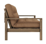 Knob Sovesofa, Brun lakeret fyrretræ, Mocca - Unoliving.com