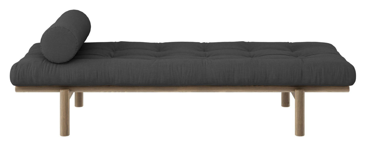 Next Daybed Sovesofa, Brun lakeret fyrretræ, Dark Grey fløjl - Unoliving.com