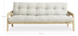 Grab Sovesofa, Fyrretræ/Ivory Fløjl - Unoliving.com