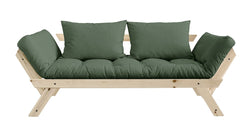 Bebop Sovesofa, Olive Green/Natur - Unoliving.com