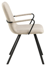 Selina, spisebordsstol m/armlæn - beige - Unoliving.com