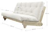 Fresh Sovesofa, Dark Grey/Natur - Unoliving.com