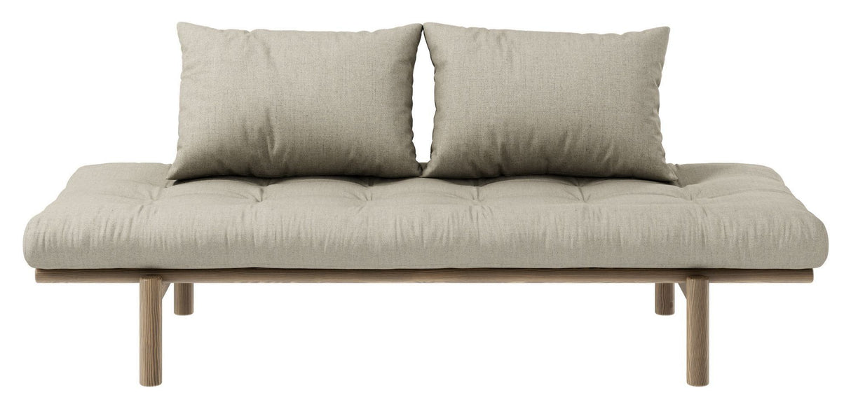 Pace Daybed Sovesofa, Brun lakeret fyrretræ, Linen - Unoliving.com