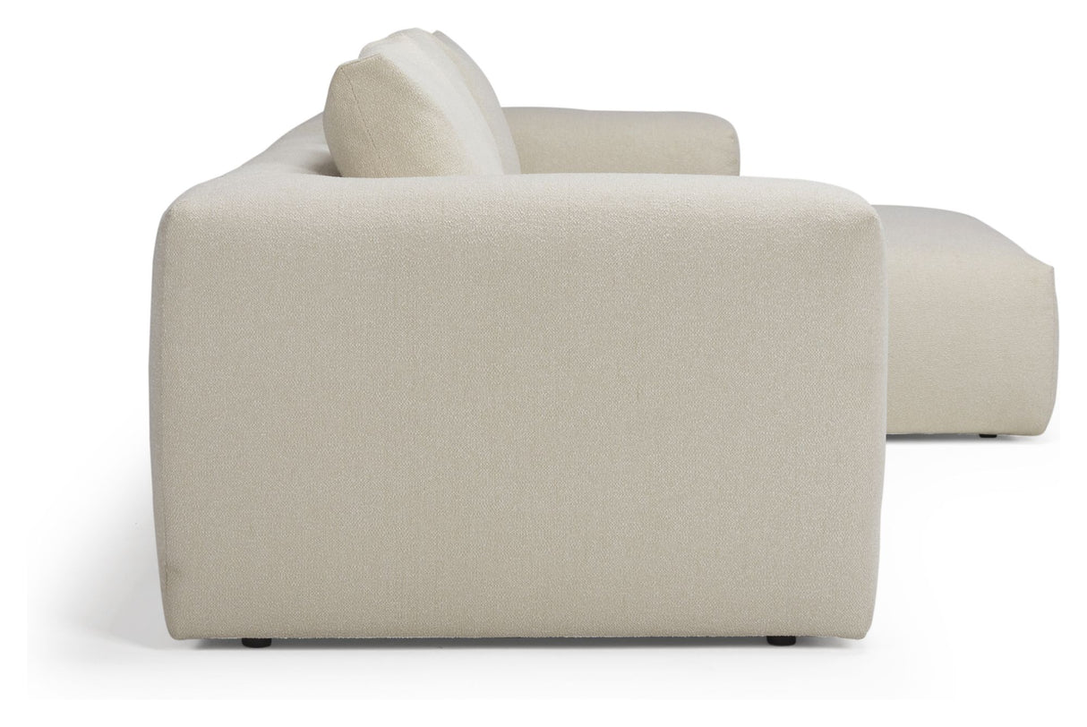 Kornum Sofa med chaiselong venstre, Offwhite Bouclé - Unoliving.com