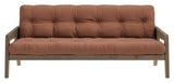 Grab Sovesofa, Brun lakeret fyrretræ, Clay Brown - Unoliving.com