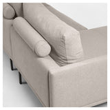 Galene 3-pers. Sofa m. højrevendt chaiselong, B254, Beige chenille - Unoliving.com