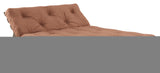 Roots 140 Sovesofa, Brun lakeret fyrretræ, Clay Brown - Unoliving.com