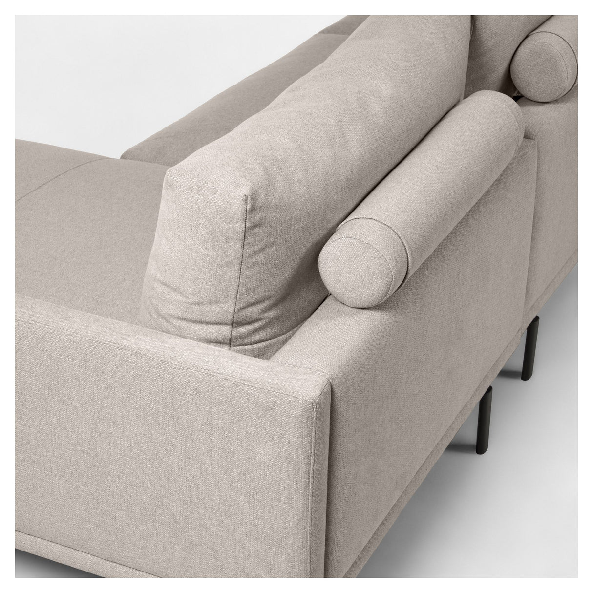 Galene 3-pers. Sofa m. venstrevendt chaiselong, B194, Beige chenille - Unoliving.com