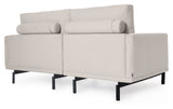 Galene 3-pers. Sofa m. højrevendt chaiselong, B194, Beige chenille - Unoliving.com