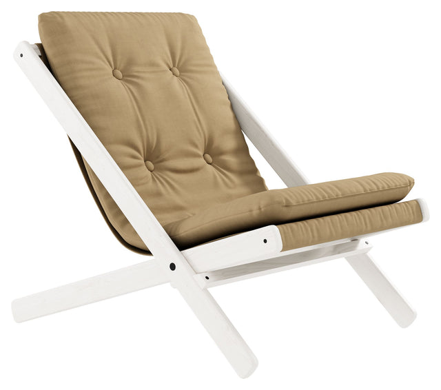 Boogie Loungestol, Wheat Beige/White - Unoliving.com