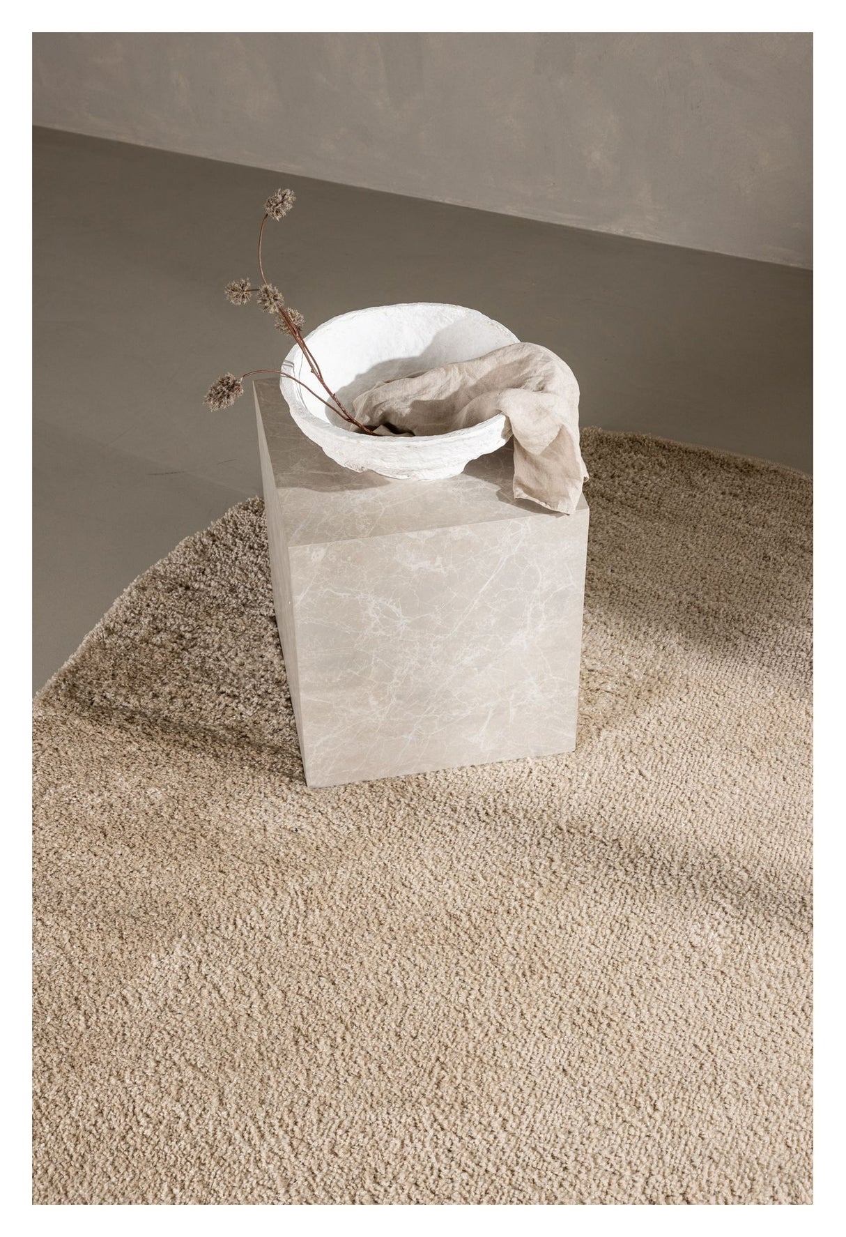 Walter Tæppe 230x160, Ovalt, Beige - Unoliving.com