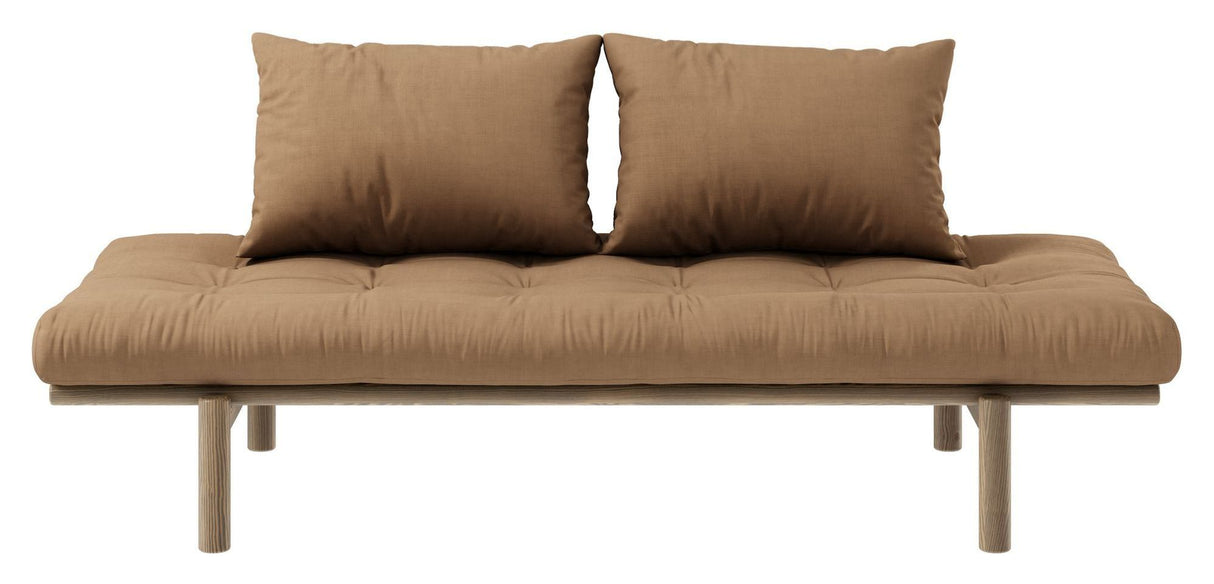 Pace Daybed Sovesofa, Brun lakeret fyrretræ, Mocca - Unoliving.com