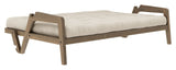 Grab Sovesofa, Brun lakeret fyrretræ, Beige - Unoliving.com