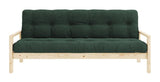 Knob Sovesofa, Lakeret fyrretræ, Seaweed fløjl - Unoliving.com