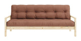 Knob Sovesofa, Lakeret fyrretræ, Clay Brown - Unoliving.com