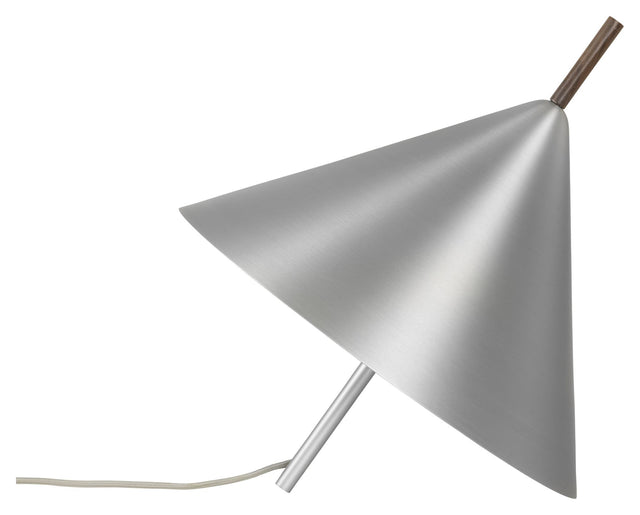 Cone Spinning Top Bordlampe, Børstet aluminium/Valnød - Unoliving.com